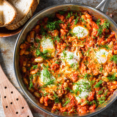 Shakshuka with White Beans and Dill