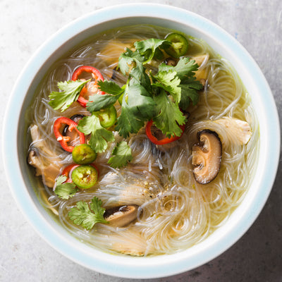 Vietnamese-Style Chicken and Glass Noodle Soup