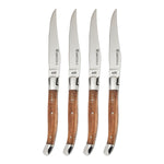 Au Nain Laguiole Olivewood Handle Steak Knives — Set of 4 Equipment French Home 