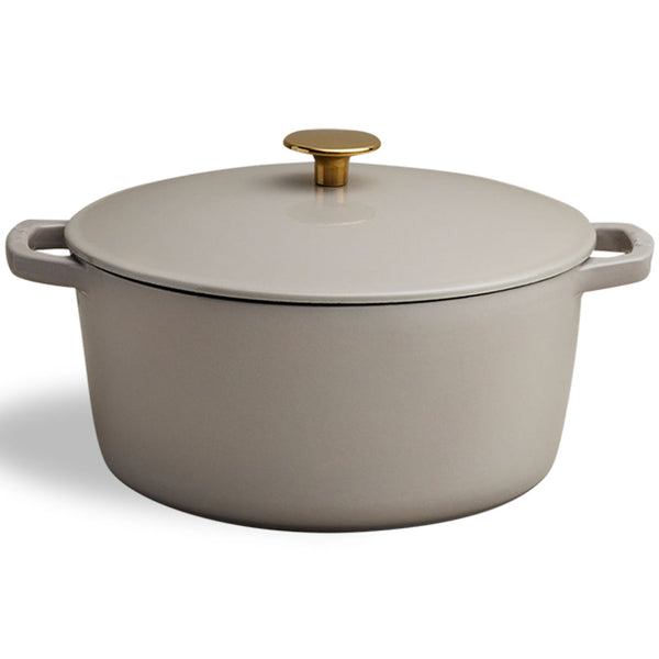 Milo Enameled Cast Iron Dutch Oven - Light Grey