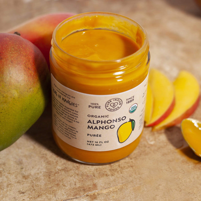 Pure Indian Foods Alphonso Mango Puree Pantry Pure Indian Foods 