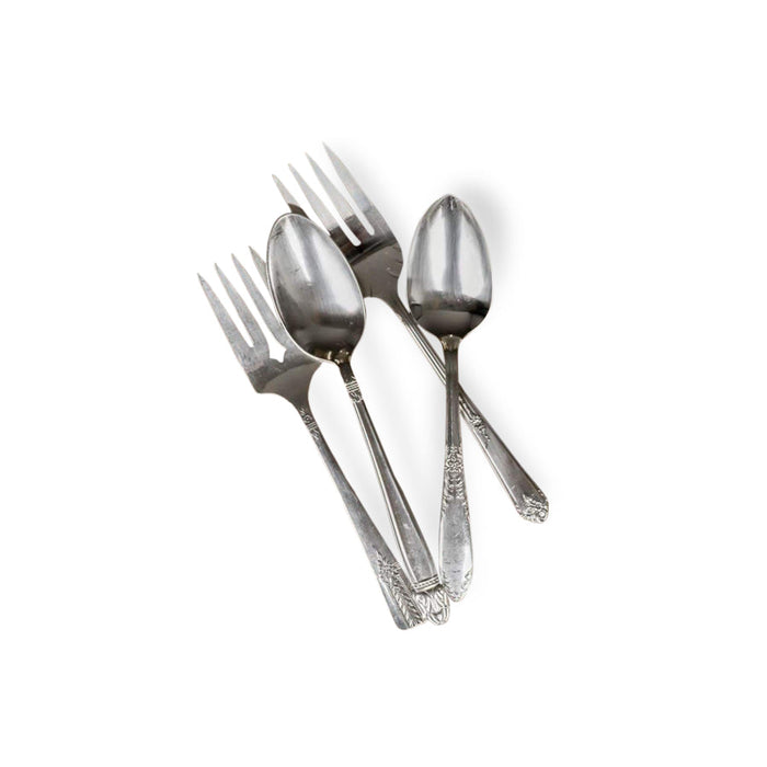 Vintage Serving Fork & Spoon Set Serveware Elsie Green 
