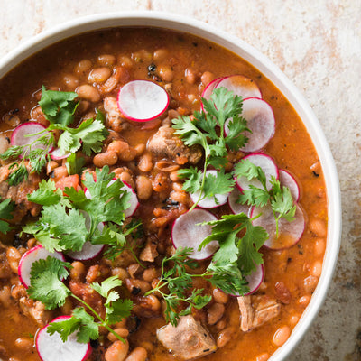 Pinto Bean and Pork Stew with Tomatoes and Citrus