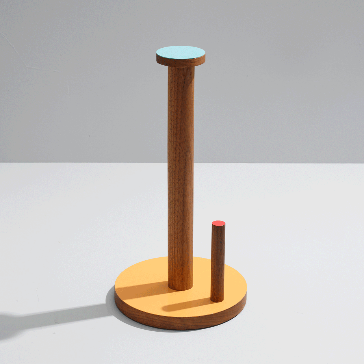 Ilan Ilan | The Paper Towel Keeper - Walnut/Orange