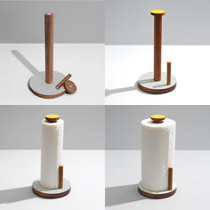 Ilan Ilan | The Paper Towel Keeper - Walnut/Grey