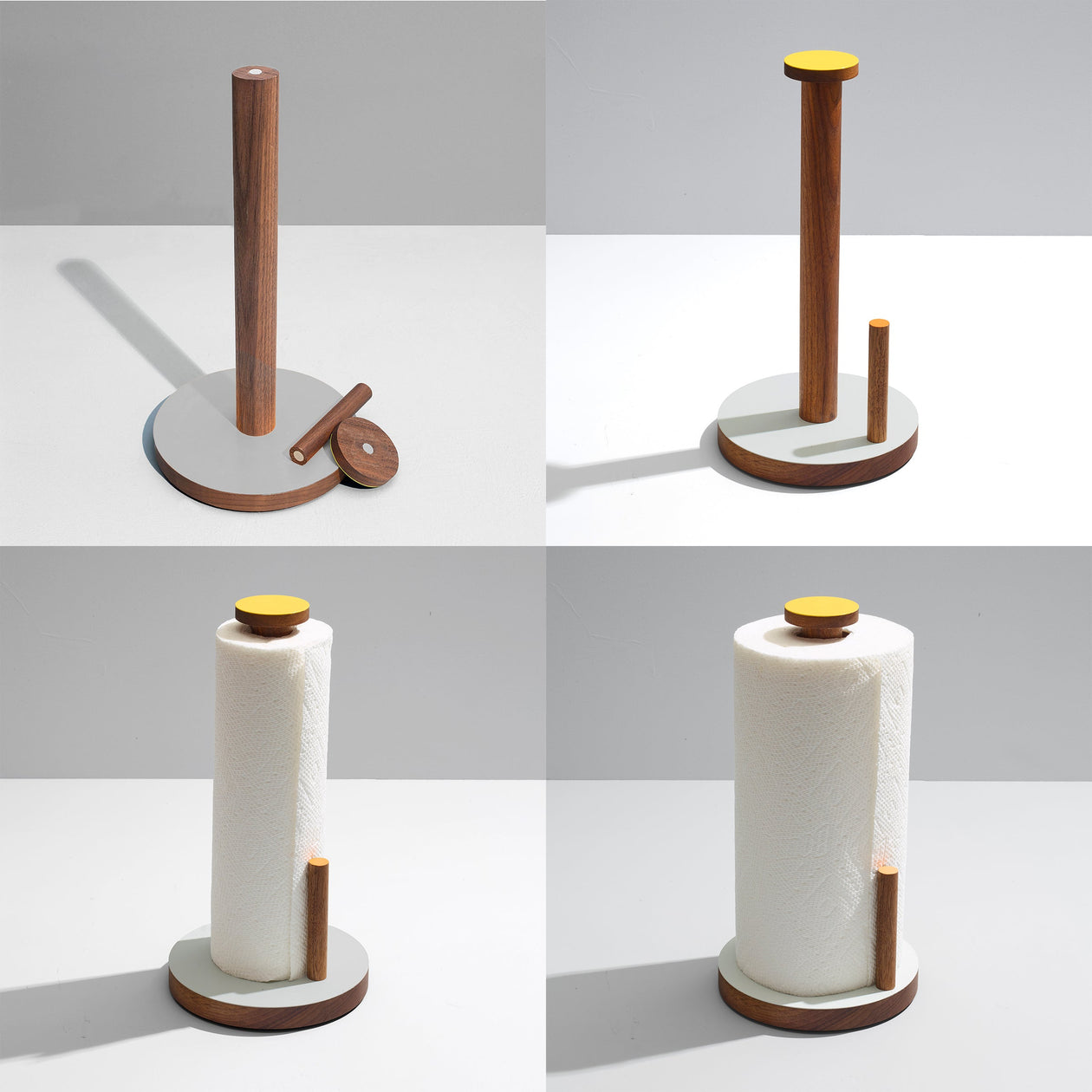 Ilan Ilan | The Paper Towel Keeper - Walnut/Grey