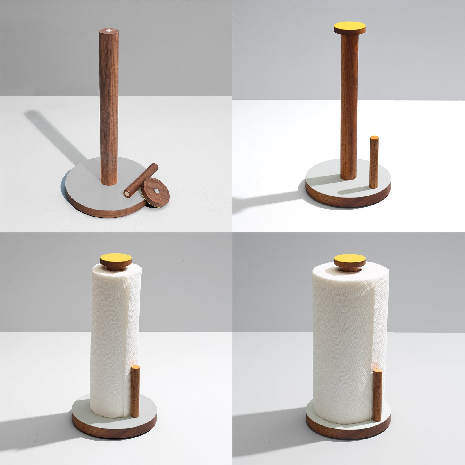 Ilan Ilan | The Paper Towel Keeper - Walnut/Grey
