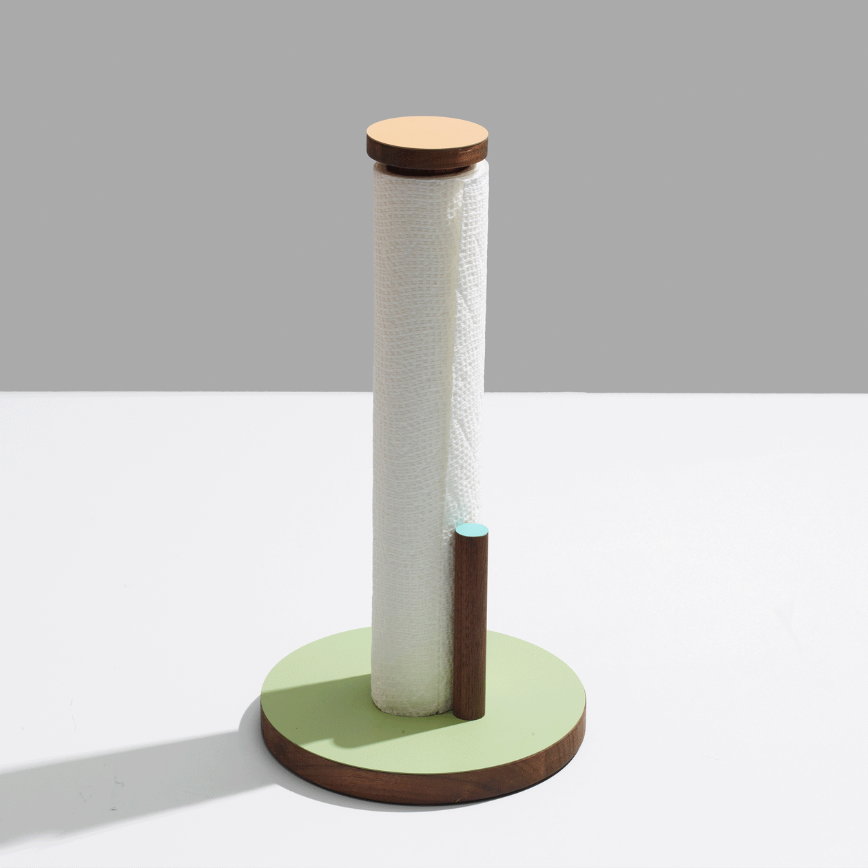 Ilan Ilan | The Paper Towel Keeper - Walnut/Green