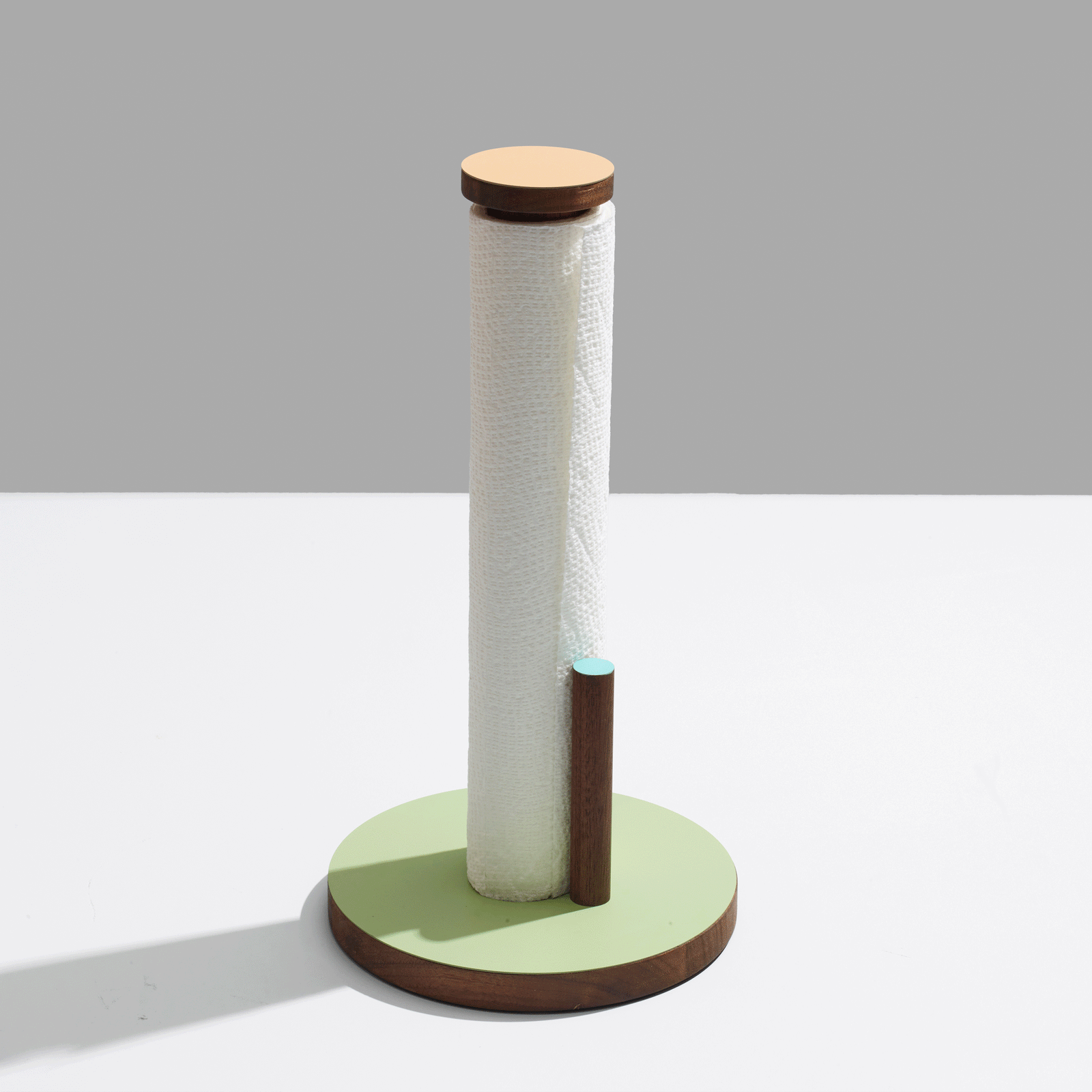 Ilan Ilan | The Paper Towel Keeper - Walnut/Green