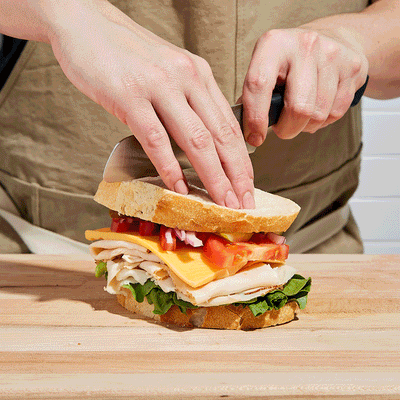 Slicing a sandwich