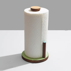 Ilan Ilan | The Paper Towel Keeper - Walnut/Green