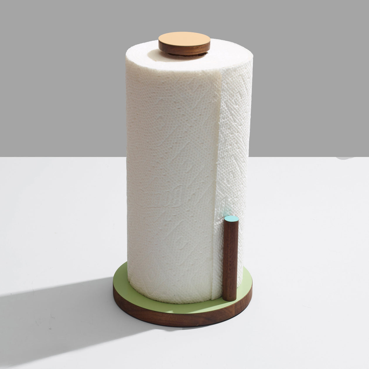 Ilan Ilan | The Paper Towel Keeper - Walnut/Green
