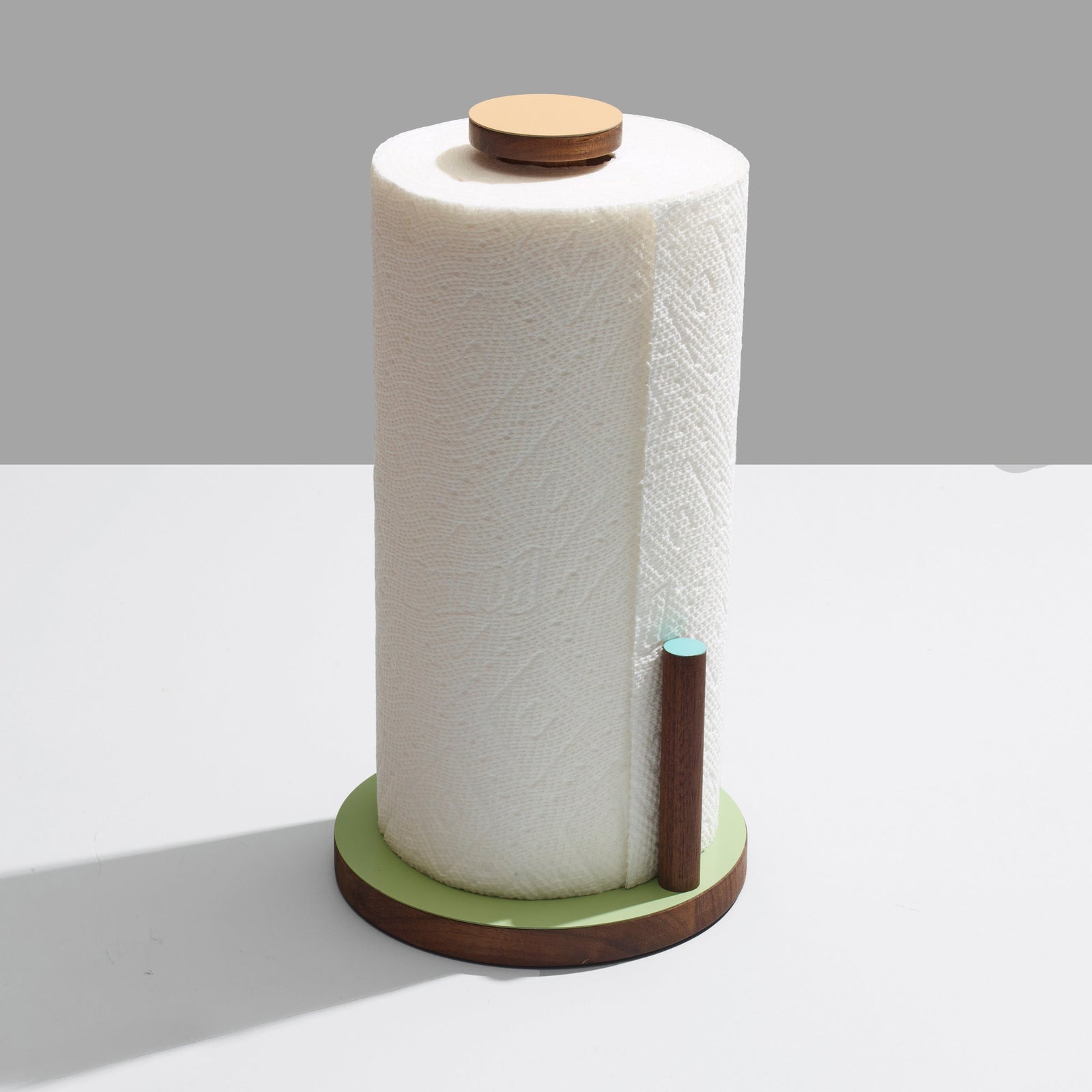 Ilan Ilan | The Paper Towel Keeper - Walnut/Green