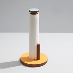Ilan Ilan | The Paper Towel Keeper - Walnut/Orange