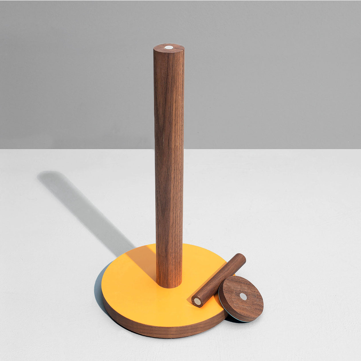 Ilan Ilan | The Paper Towel Keeper - Walnut/Orange