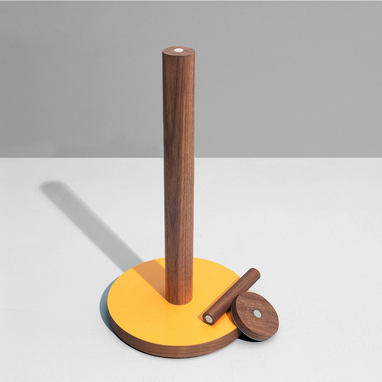 Ilan Ilan | The Paper Towel Keeper - Walnut/Orange