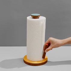 Ilan Ilan | The Paper Towel Keeper - Walnut/Orange