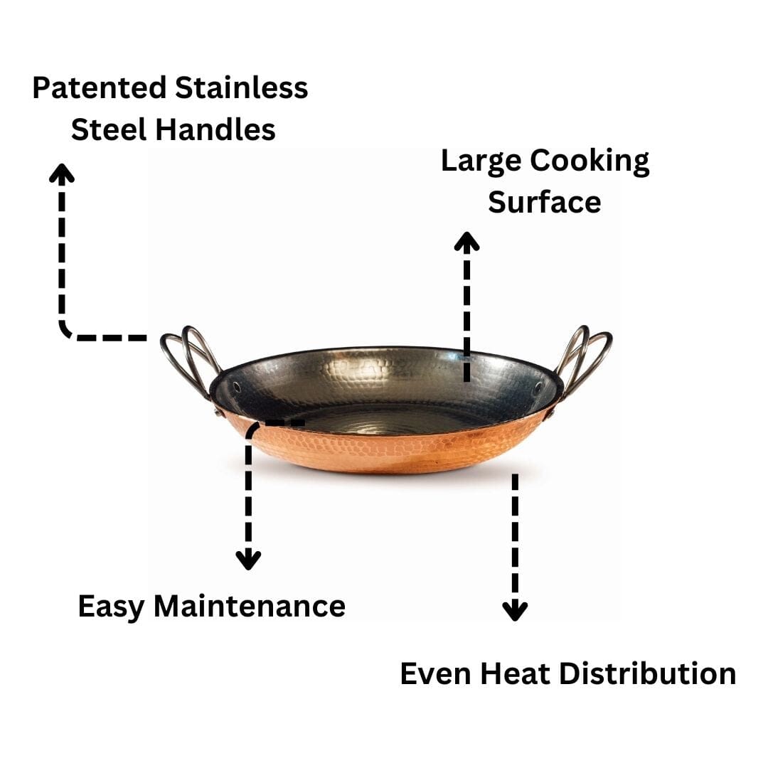 Alicante Copper Paella Pan Pots & Pans Sertodo 