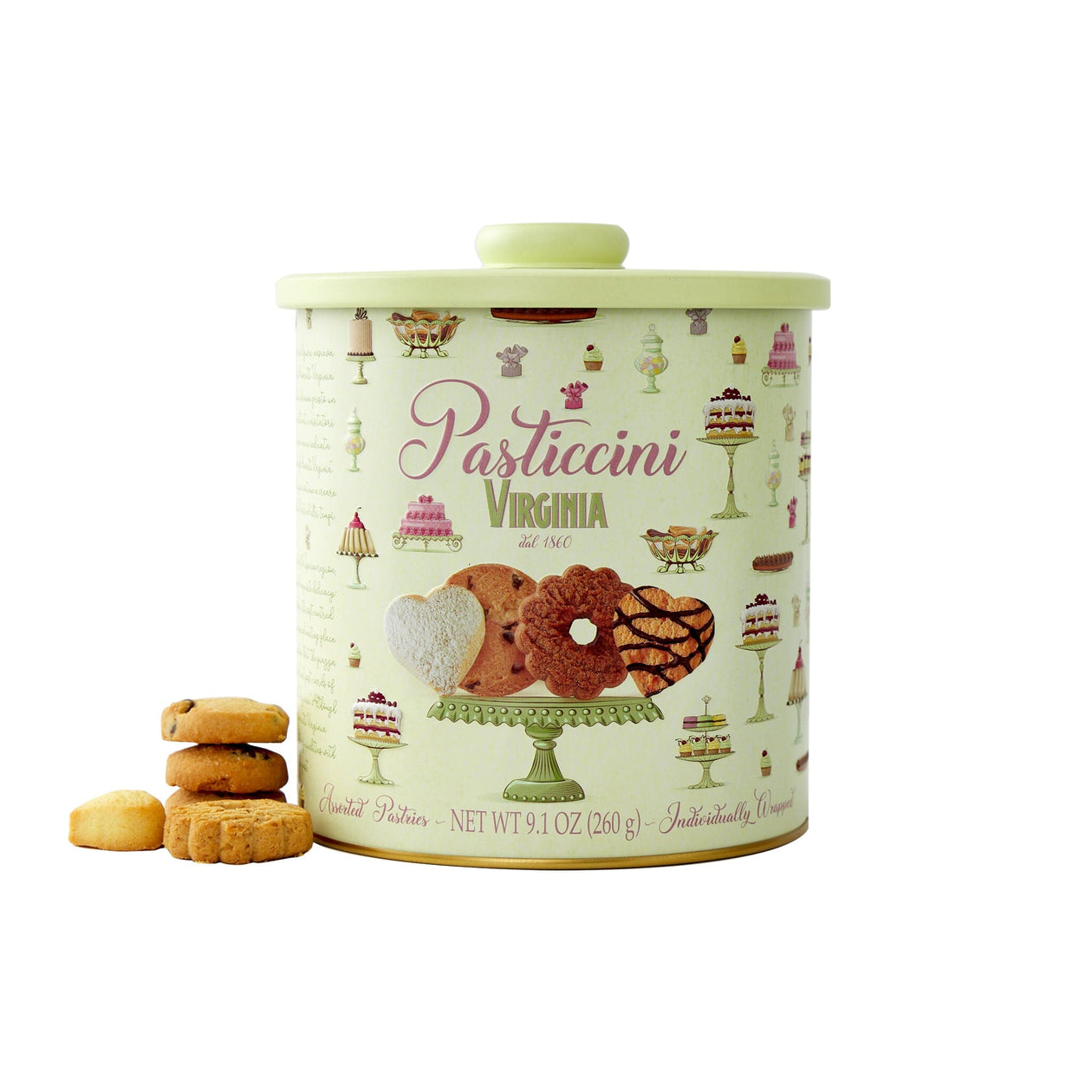 Amaretti Virginia Biscuit Barrel Tin Pantry Amaretti Virginia 