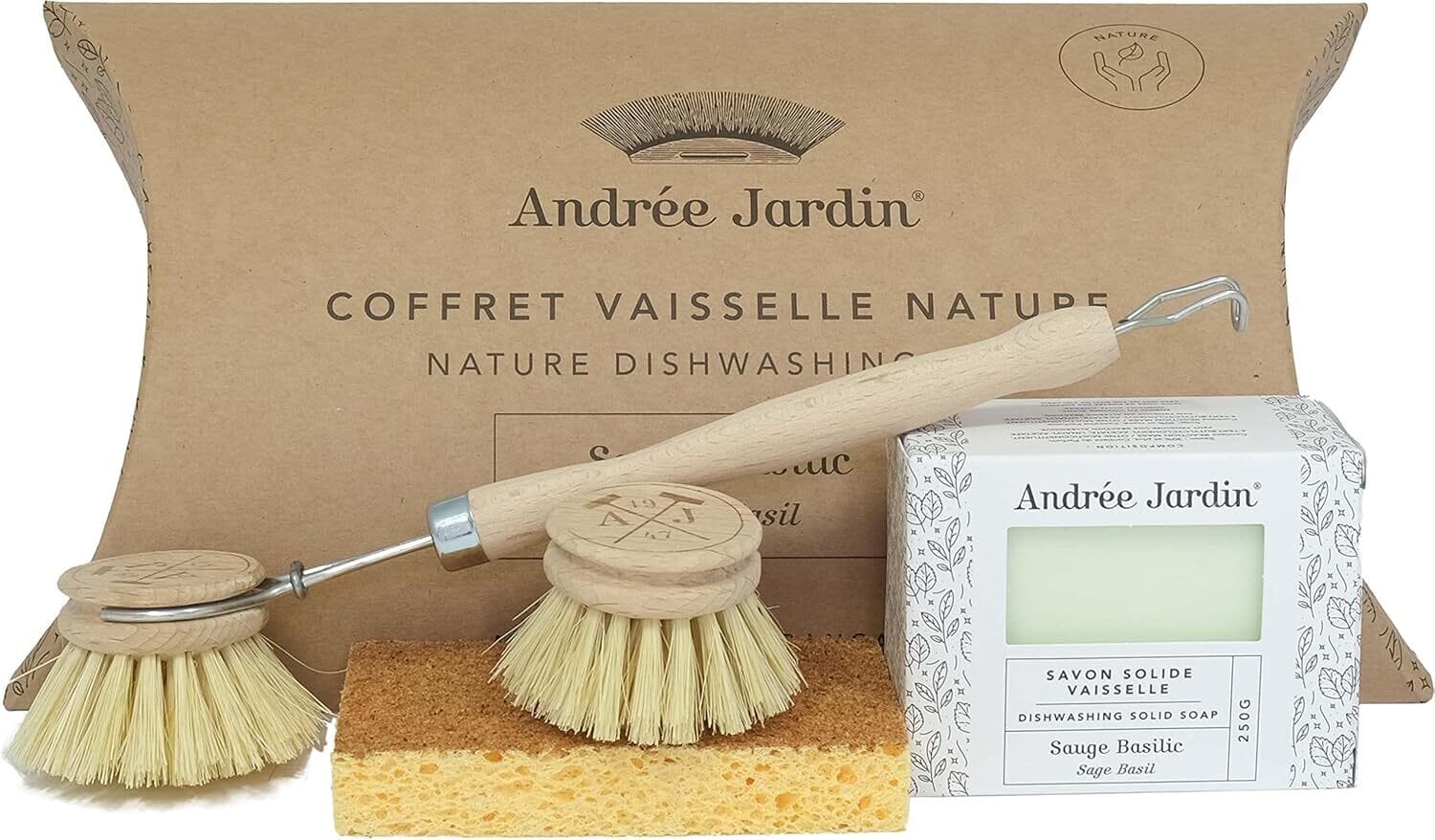 Andree Jardin Natural Dishwashing Set Andree Jardin Sage Basil 