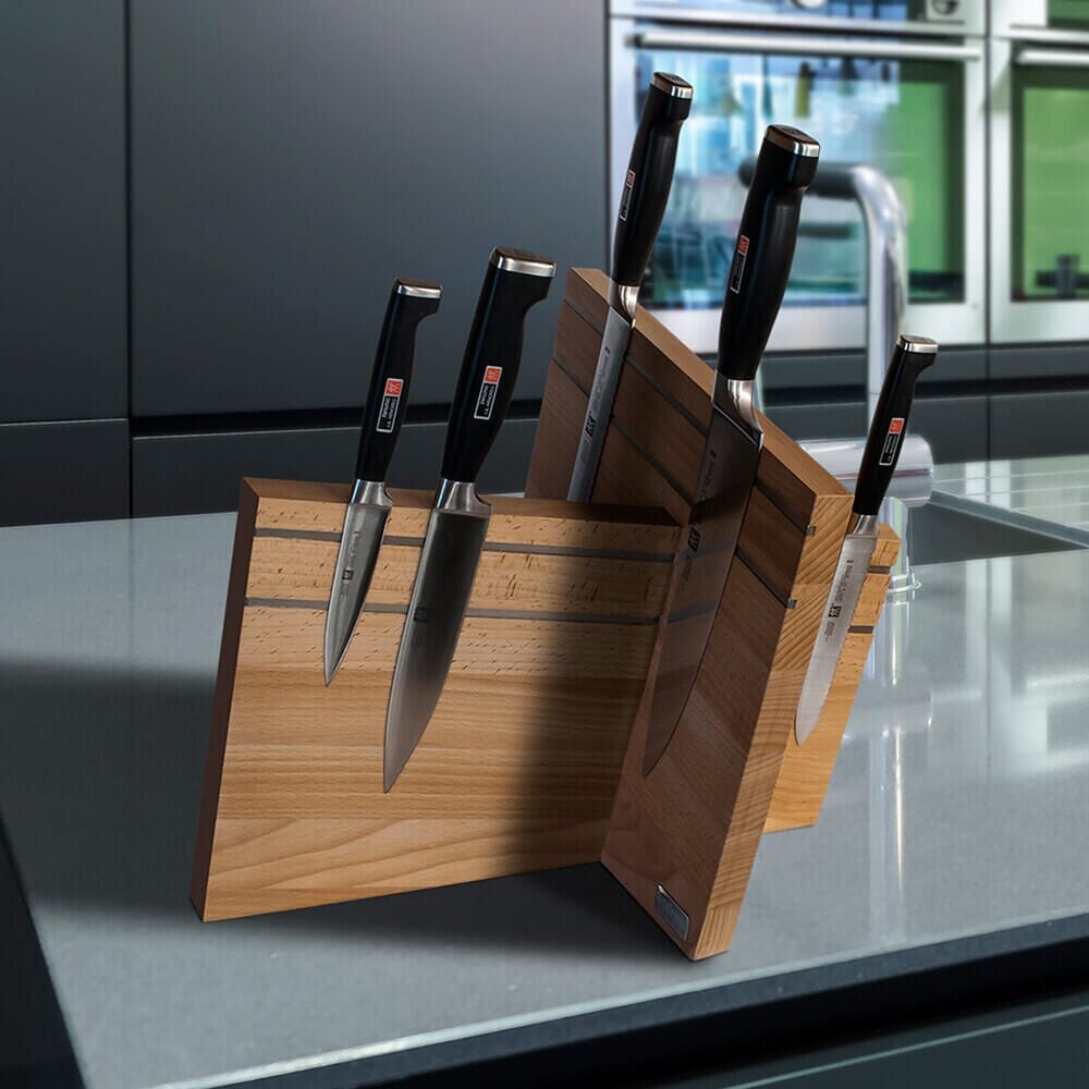 Arte Legno Magnetic Knife Block in Natural Beech Equipment ARTE LEGNO 