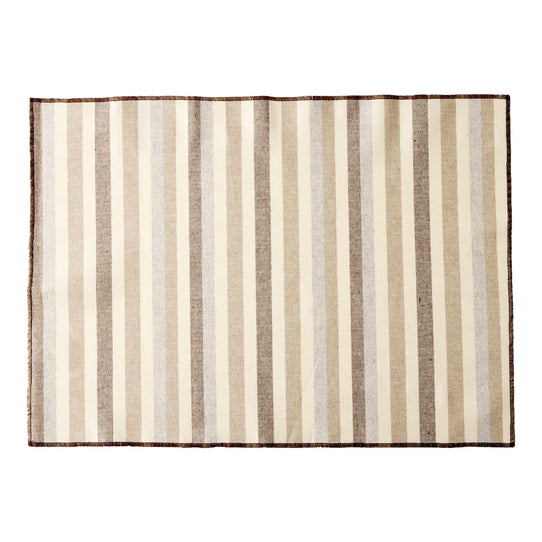 Atenas Home Striped Stain-Resistant Placemats — Set of 2 Soft Goods Atenas Home Textiles Brown Stripes 