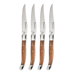 Au Nain Laguiole Olivewood Handle Steak Knives  — Set of 4