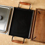 Aux Otona No Teppan Iron Plate with Lid and Trivet—Large Cookware & Tools Aux Co. Ltd. 