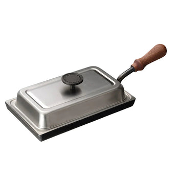 Aux Otona No Teppan Iron Plate with Lid and Trivet—Small