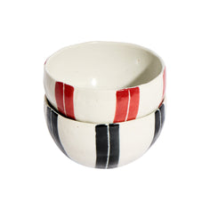 Awasaka Striped Rice Bowls – Set of 2 Tabletop Jewel Japan 