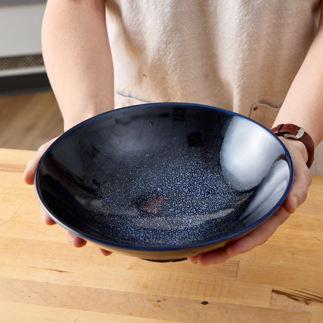 Awasaka Uchuu Deep Blue Serving Bowl Tabletop Miya Company 
