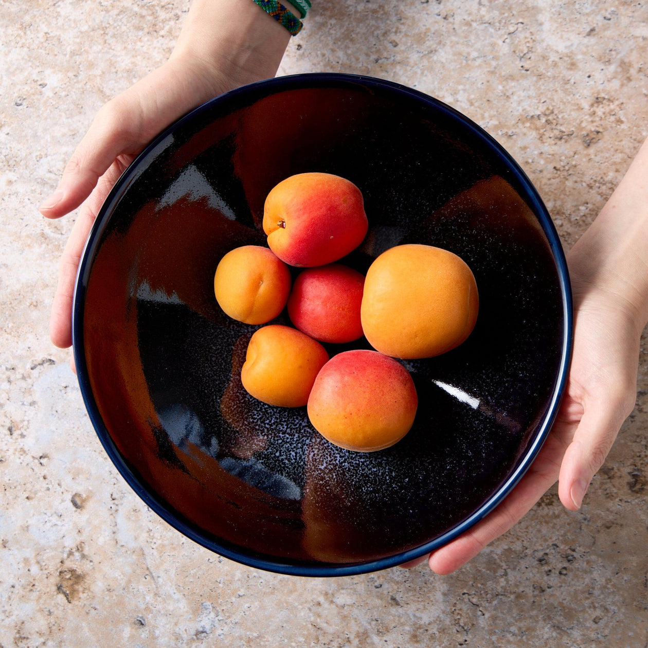 Awasaka Uchuu Deep Blue Serving Bowl Tabletop Miya Company 