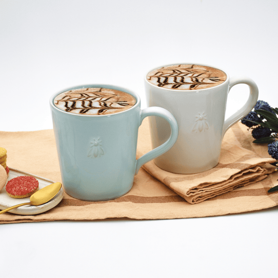 Bee Ceramic Coffee Mugs — Set of 2 La Rochere 