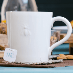 Bee Ceramic Coffee Mugs — Set of 2 La Rochere 