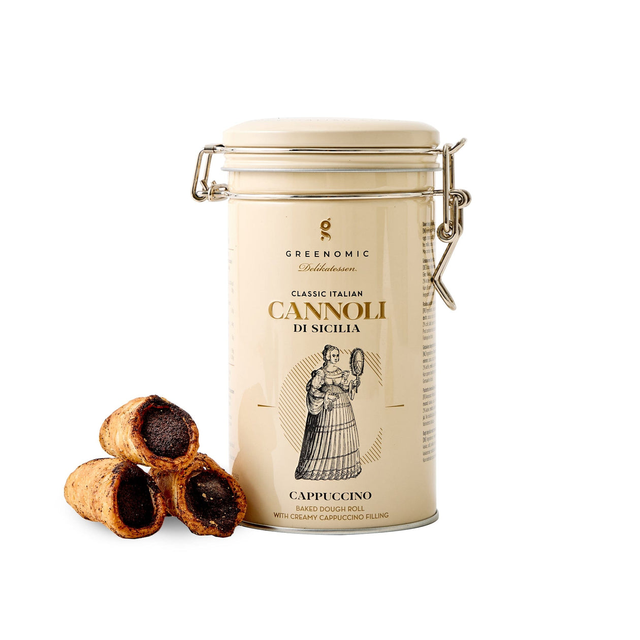 Cannoli di Sicilia Tins - 2 Flavors Pantry Greenomic Delikatessen Cappuccino 