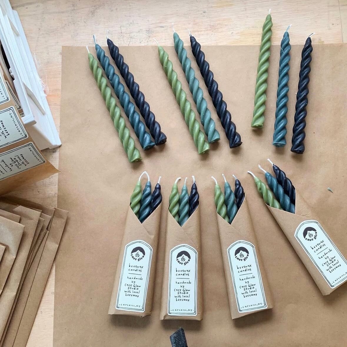 Cave Glow Studio Spiral Candles — Set of 3 Housewares Cave Glow 