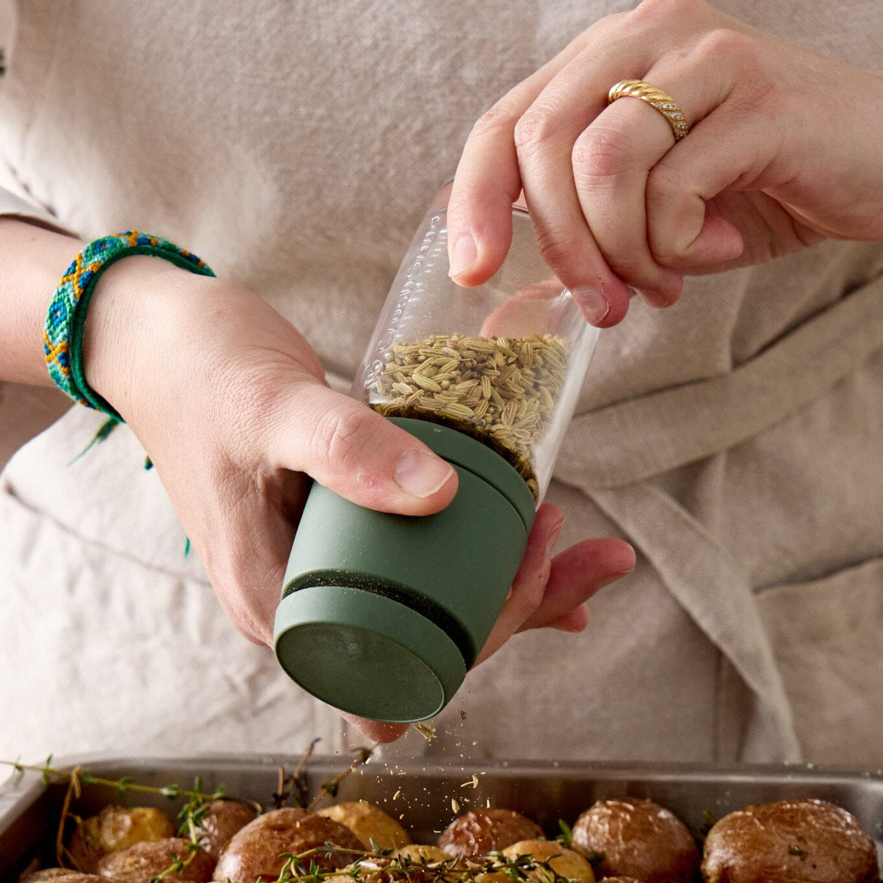 Crushgrind Vaasa Herb and Spice grinder, green 13cm Equipment Crushgrind 