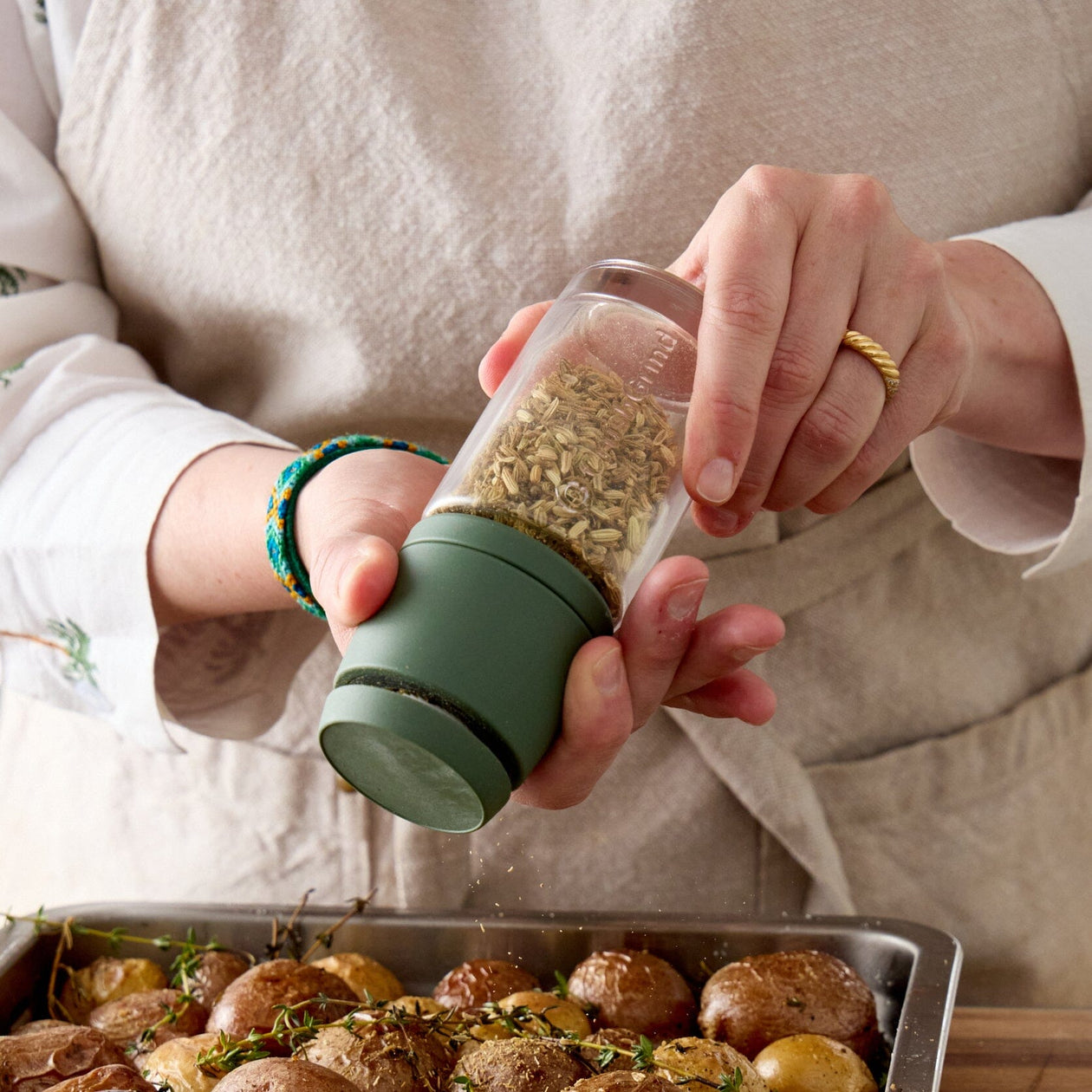 Crushgrind Vaasa Herb and Spice grinder, green 13cm Equipment Crushgrind 
