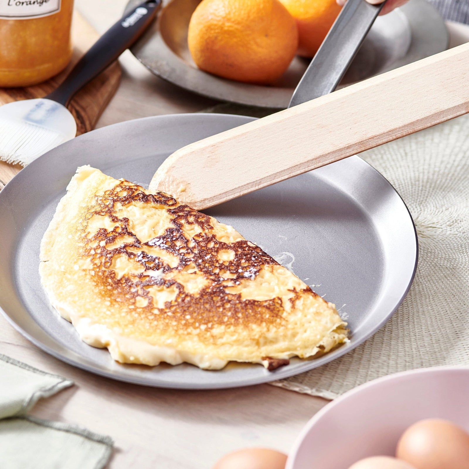 de Buyer Carbon Steel Crêpe Making Set Equipment de Buyer 