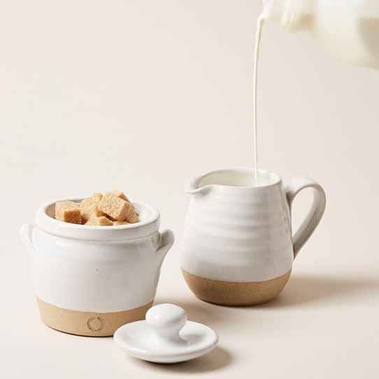 Farmer's Sugar and Creamer Set Pottery Farmhouse Pottery Set (save $10) 