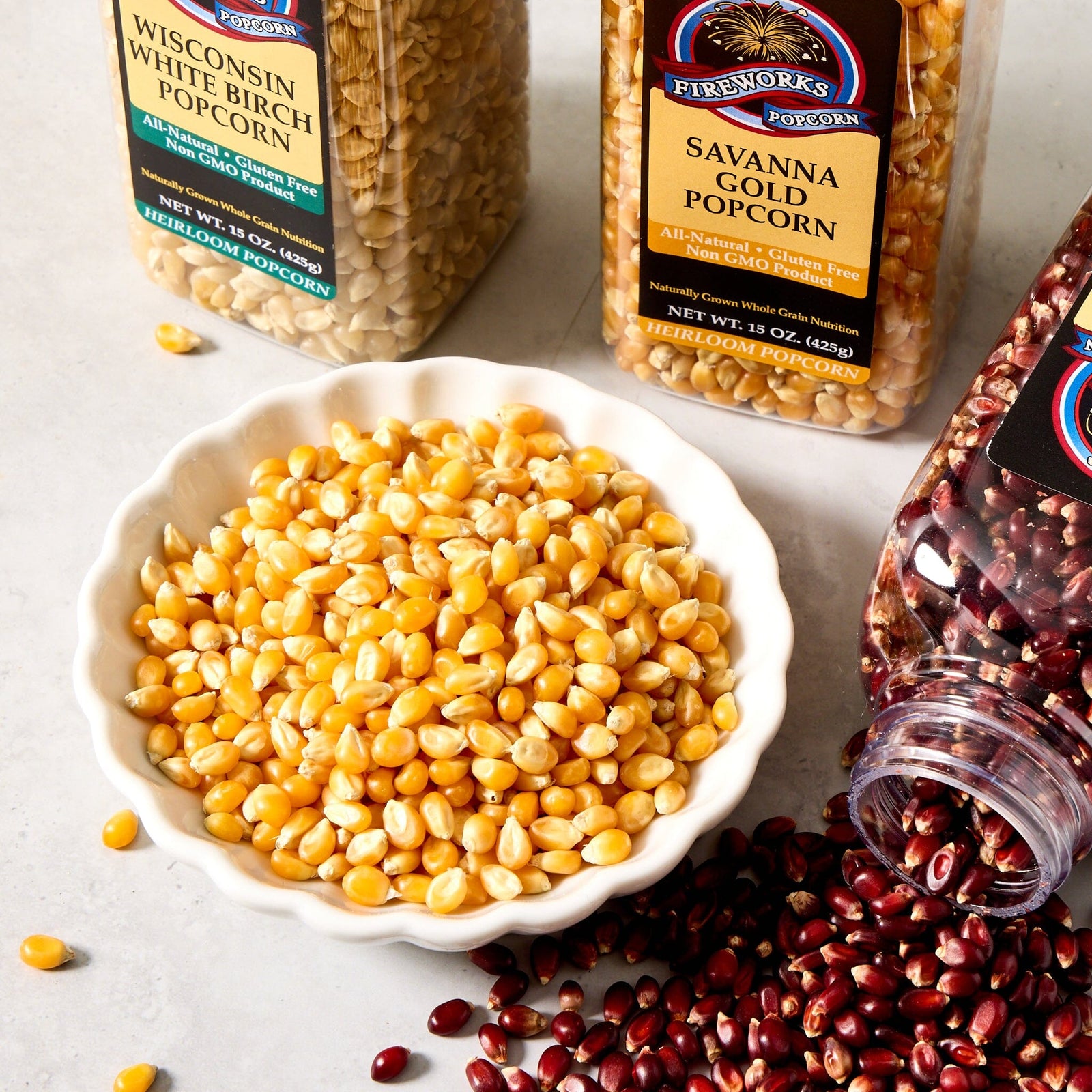 Fireworks Heirloom Popcorn Kernels - Set of 3 Pantry Fireworks Popcorn 