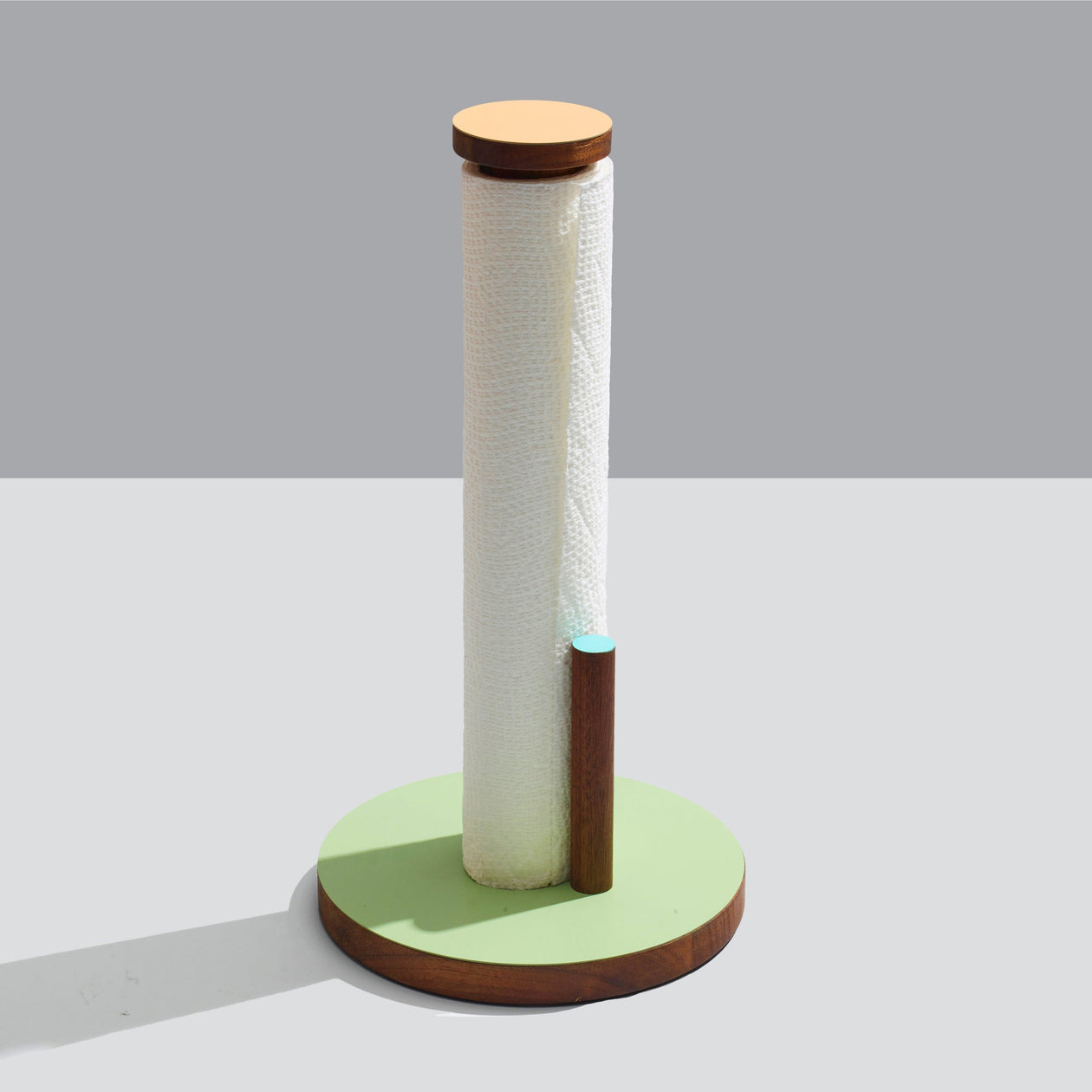 Ilan Ilan | The Paper Towel Keeper - Walnut/Green