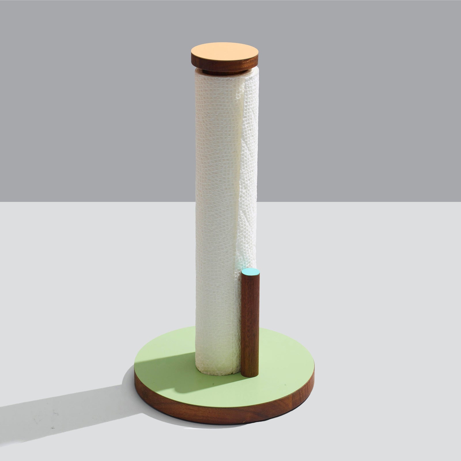 Ilan Ilan | The Paper Towel Keeper - Walnut/Green