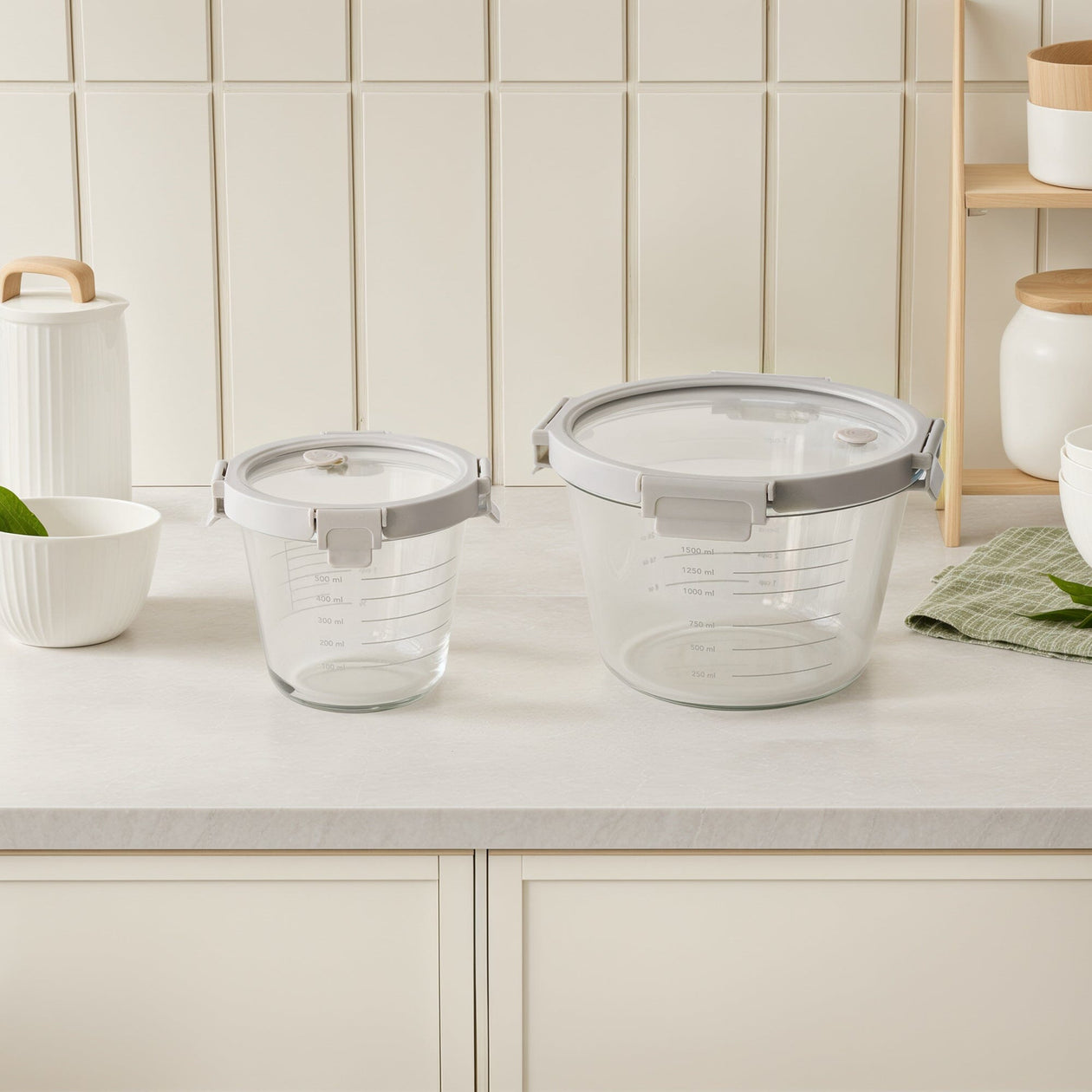 Genicook - Measure and Store - 2 Bowl set with Lids Equipment Genicook 