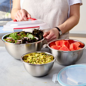 New! Genicook Mix and Carry Stainless Steel Bowls
