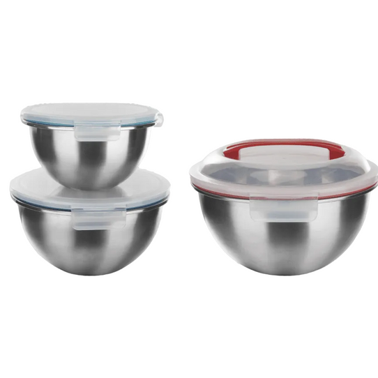 Genicook Mix and Carry Stainless Steel Bowls Equipment Genicook 