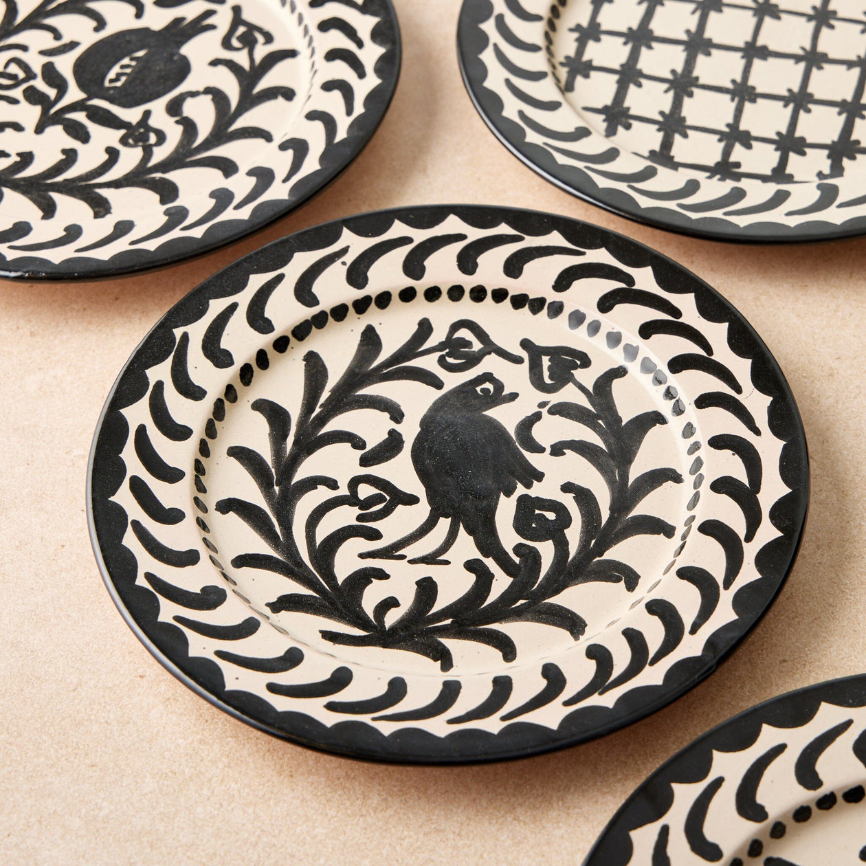 Granada Black Bird Plate – Set of Milk Street Store