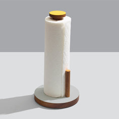 Ilan Ilan | The Paper Towel Keeper - Walnut/Grey