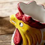 Handmade Deruta Italy Rooster Pitcher—1 Liter Mod Ceramics 