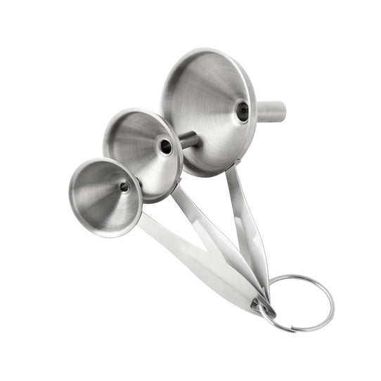 HIC Kitchen Condiment Funnels with Handle — Set of 3 Tools Harold Imports Co. 